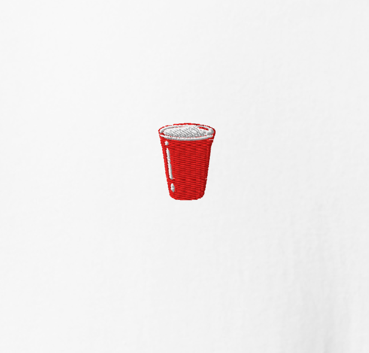 Embroidered Red Cup